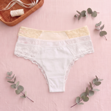 PACK (llevá 3 x 2) Vedetina de Algodón y Lycra con detalles en Puntilla